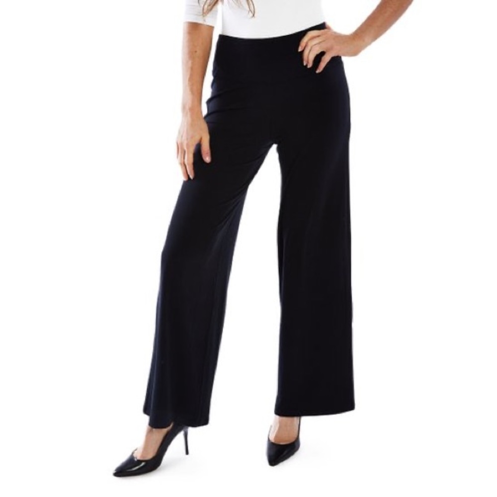 Spanx Wide Leg Black Pants High Waisted Size XL